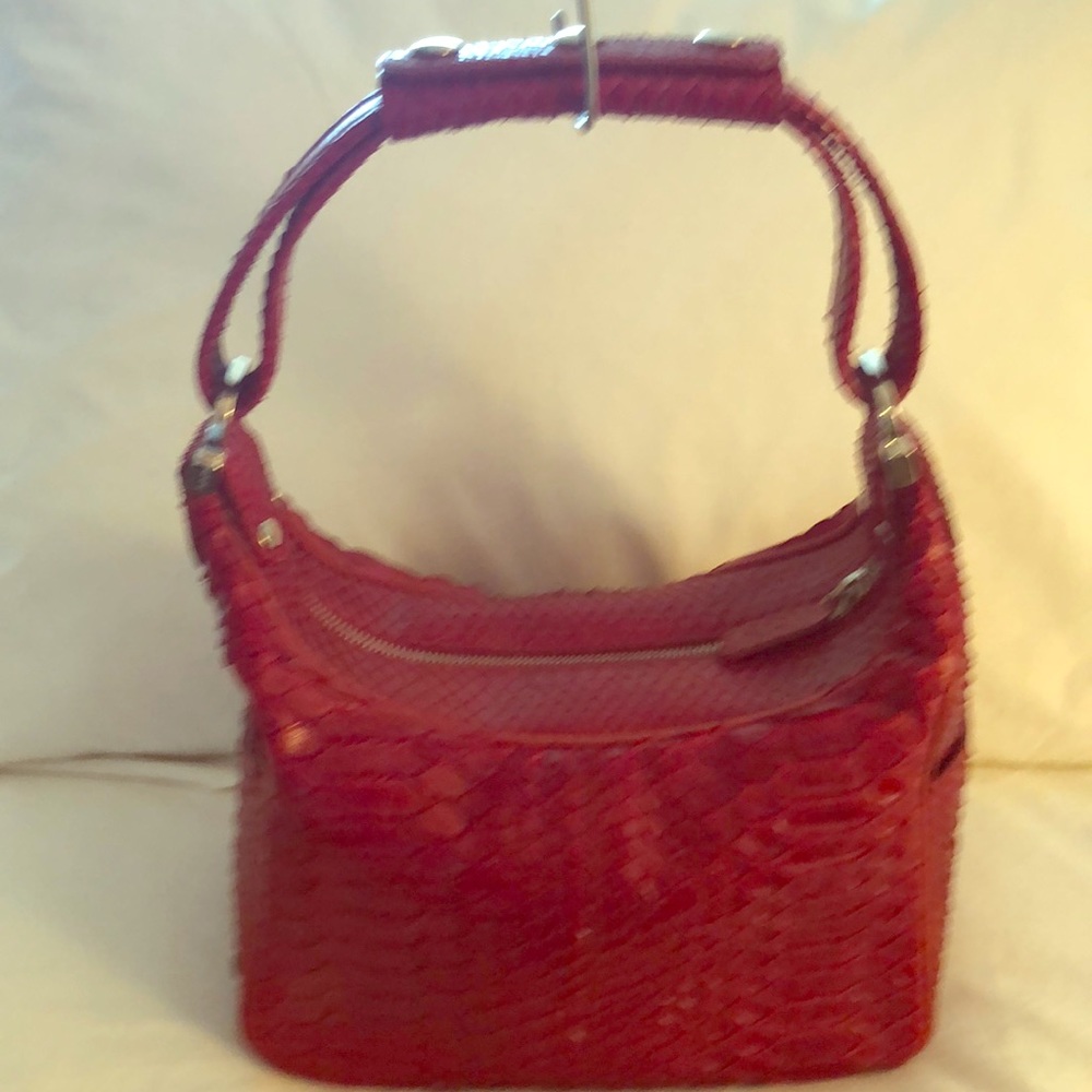 Tods Red Python handbag